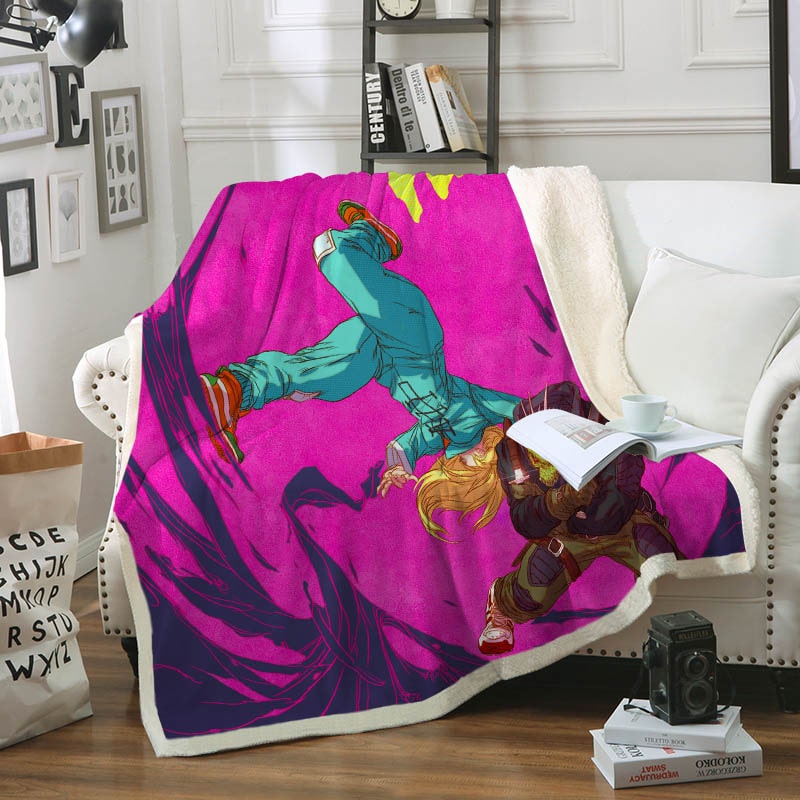Dorohedoro Kaiman Nikaido Color Glow Brushed Blanket