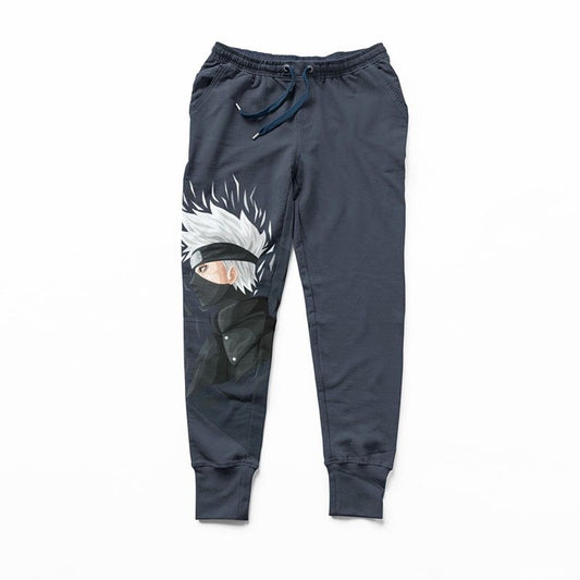 Kakashi Hatake Brushed Naruto Sweatpants Joggers-Joggers-Activewear,Joggers,Kakashi Hatake,Naruto,Naruto Joggers,Sweatpants