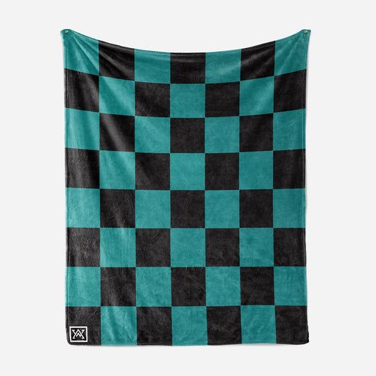 Tanjiro Kamado Check Pattern Demon Slayer Throw Blanket