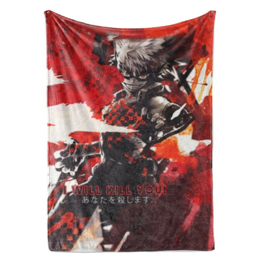 Katsuki Bakugo Reversible Embossed Fire My Hero Academia Blanket-My Hero Academia-Blanket,My Hero Academia,My Hero Academia Blanket