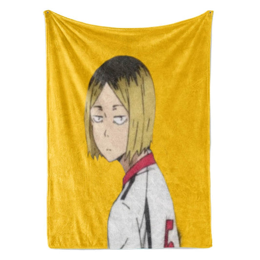 Kenma Kawaii Dull Face Haikyuu Throw Blanket
