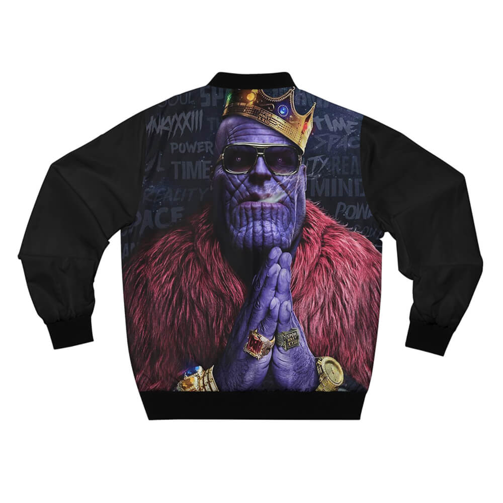 King Thanos Rap Style Gauntlet Brushed Bomber Jacket