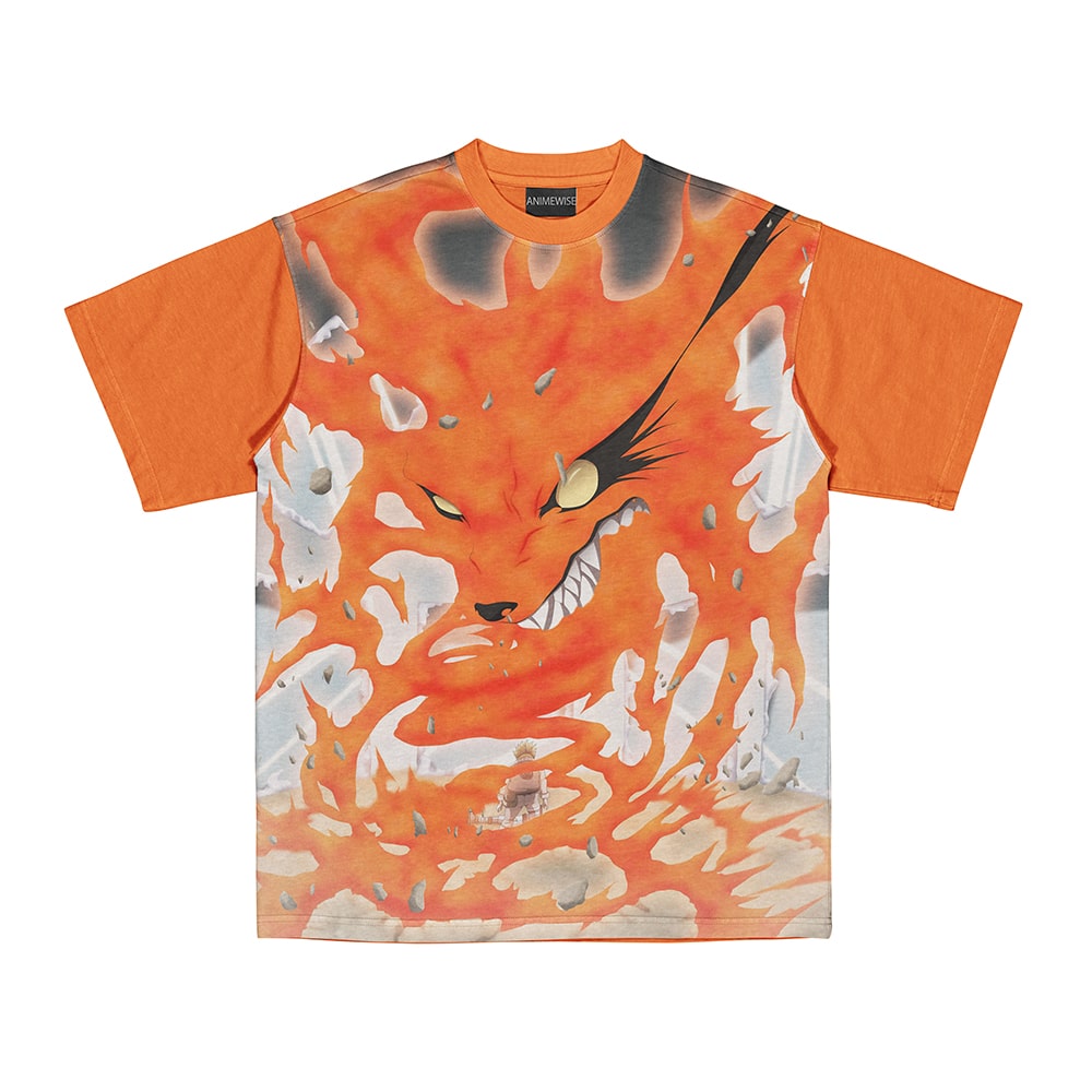 Kurama Nine Tail Fox Fusion Naruto T-Shirt