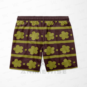 Trafalgar D. Law Wano Pattern One Piece Beach Shorts