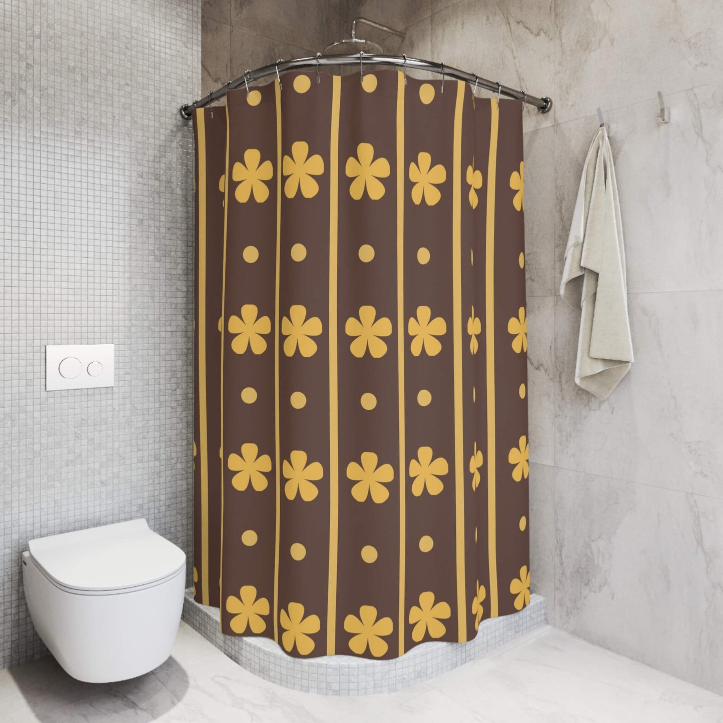 Trafalgar D. Water Law Wano Pattern One Piece Shower Curtains