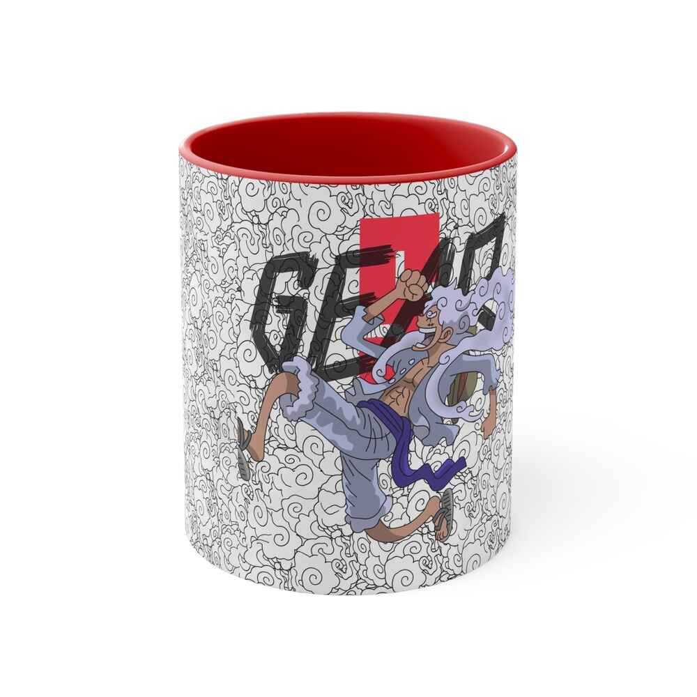 Nika Sun God Luffy Gear 5 One Piece Accent Coffee Mug