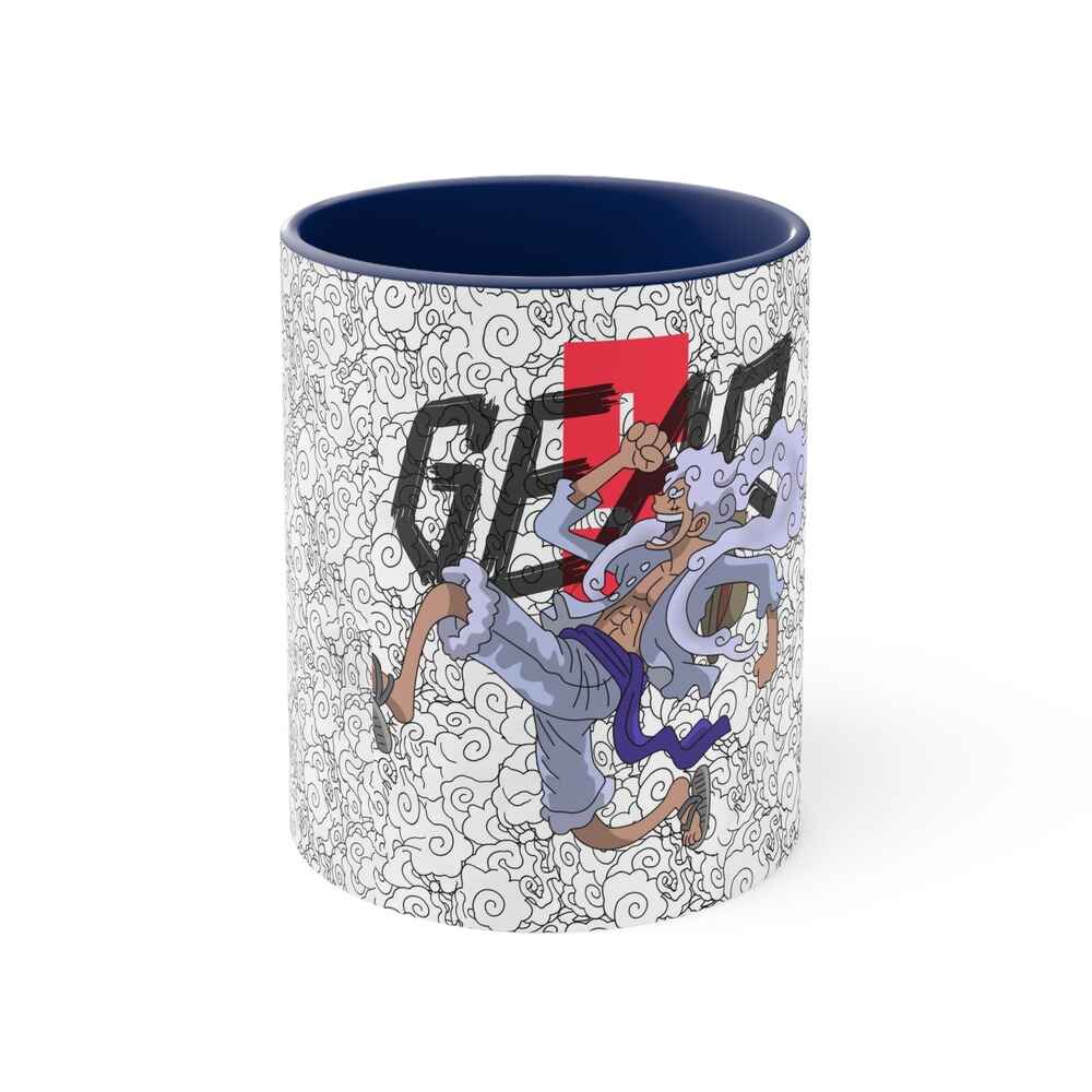 Nika Sun God Luffy Gear 5 One Piece Accent Coffee Mug