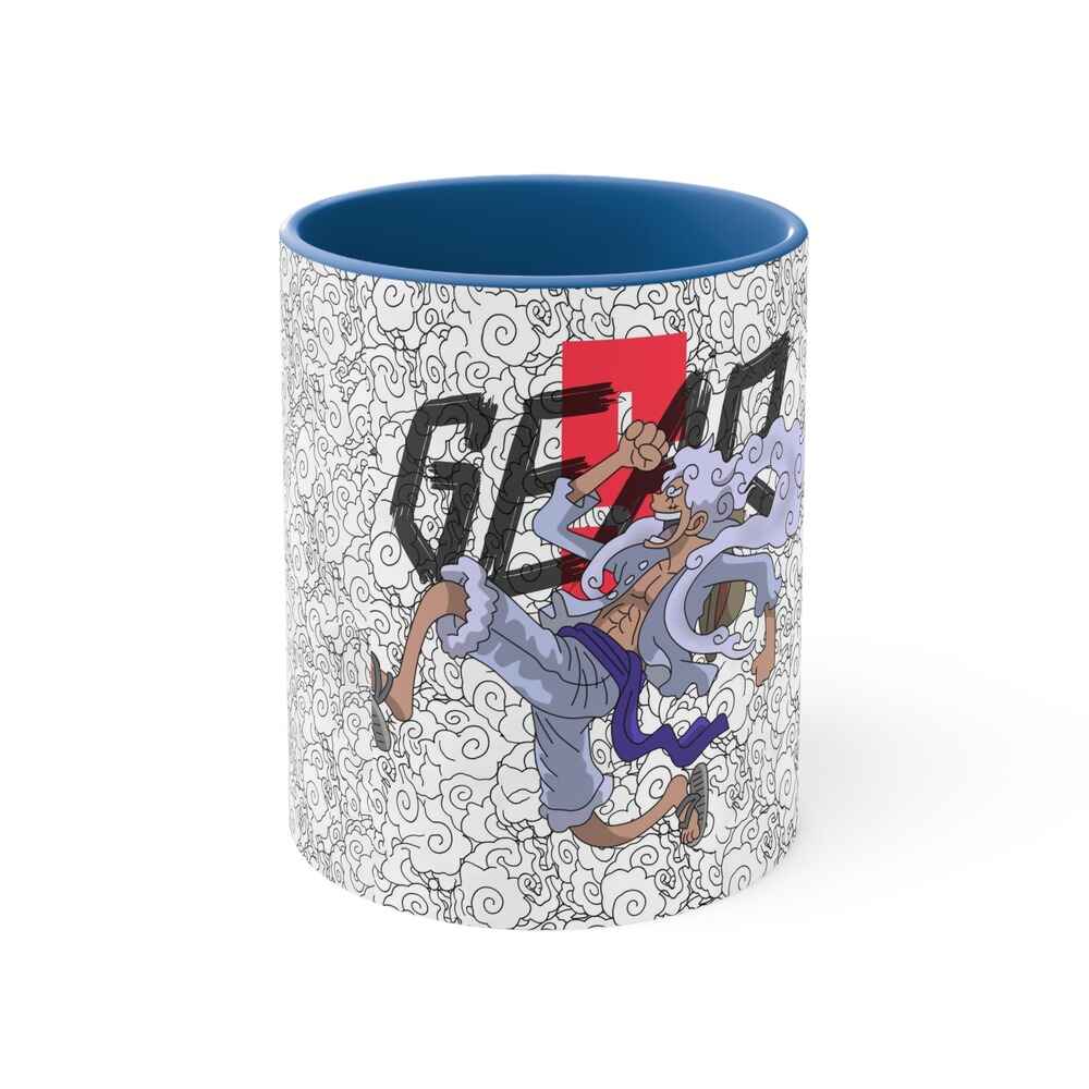 Nika Sun God Luffy Gear 5 One Piece Accent Coffee Mug