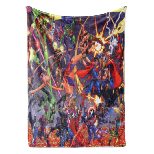 Marvel DC All Heroes Fight  Embossed Cool Casual Blanket