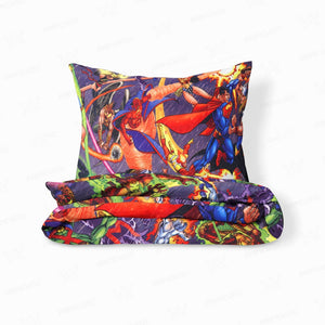 All Comic Heroes Fight Duvet Cover set