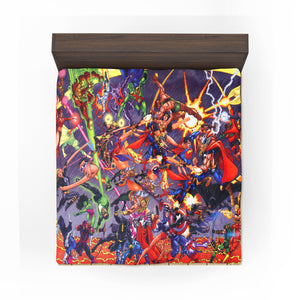 All Comic Heroes Fight Duvet Cover set