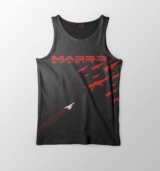 Mass Effect Alien Fight Dark Brushed Gaming Tank Top