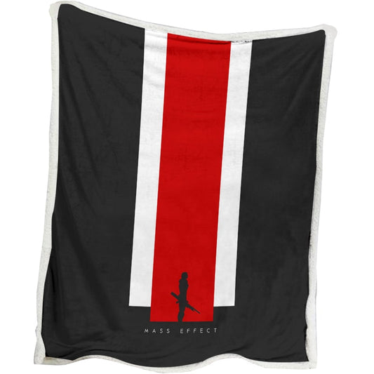 Mass Effect Minimalist Line Fusion Gaming Blanket