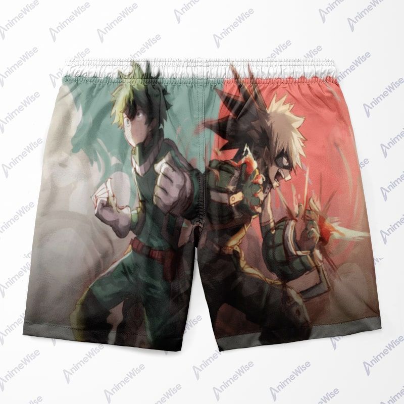 My Hero Academia Midoriya Bokugo Hero Team Fusin BNHA Shorts-Board Shorts-Board Shorts,Boku no Hero Academia,Bokugo Katsuki,meta-size-chart-swim-trunks-size-chart,My Hero Academia,Shorts