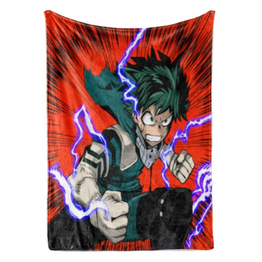 Midoriya Izuku Red Smash All Might Punch My Hero Academia Blanket-My Hero Academia-Blanket,My Hero Academia,My Hero Academia Blanket