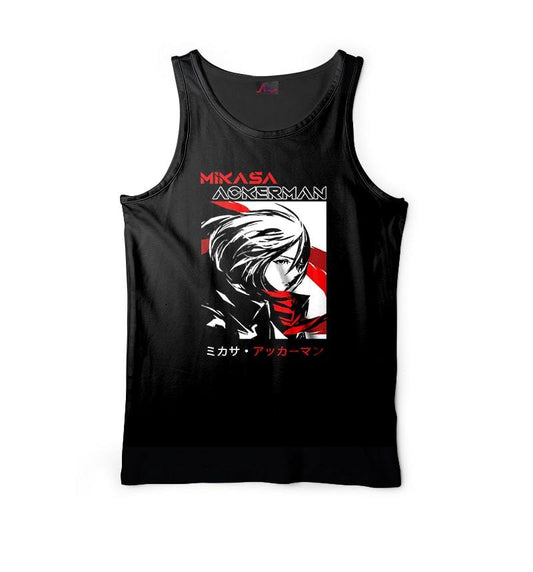 Mikasa Ackerman New Look Color Brushed Shingeki no Kyojin Tank Top