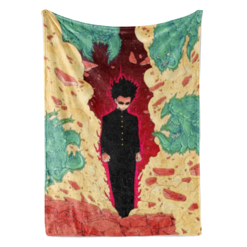 Mob Psycho 100 Shigeo Kageyama Esper Brushed Throw Blanket