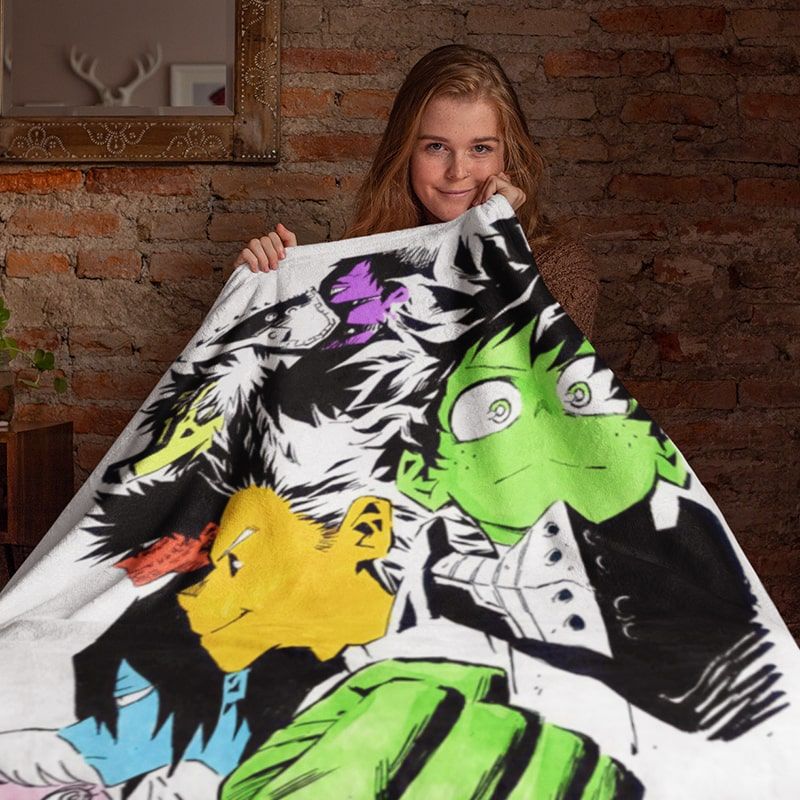 My Hero Academia Sketch Color Fusion Heroes Blend Blanket-My Hero Academia-Blanket,My Hero Academia,My Hero Academia Blanket