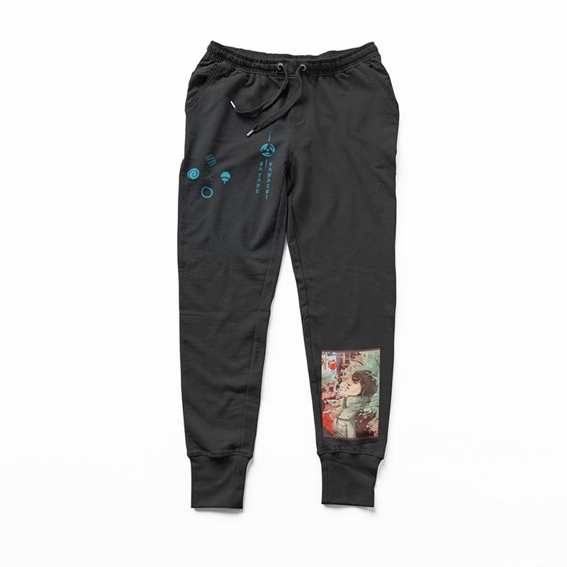 Naruto Konoha Village Emblem Sweatpants - Guy Sensei Brushed Joggers-Joggers-Activewear,Guy Sensei,Joggers,Naruto,Naruto Joggers,Sweatpants