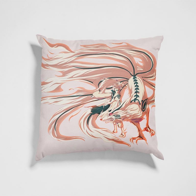 Naruto Kurama Jinchuriki Fusion Naruto Throw Pillow-Naruto-Home Decor,Naruto,Naruto Shippuden,Pillowcase,Throw Pillow