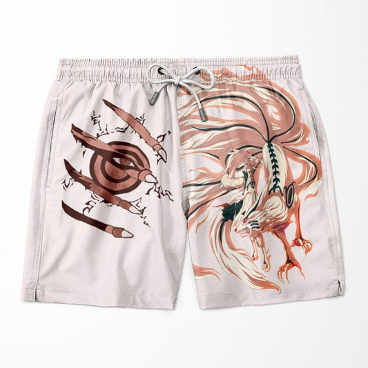 Naruto Kurama Jinchuuriki Premium Brushed Naruto Shorts