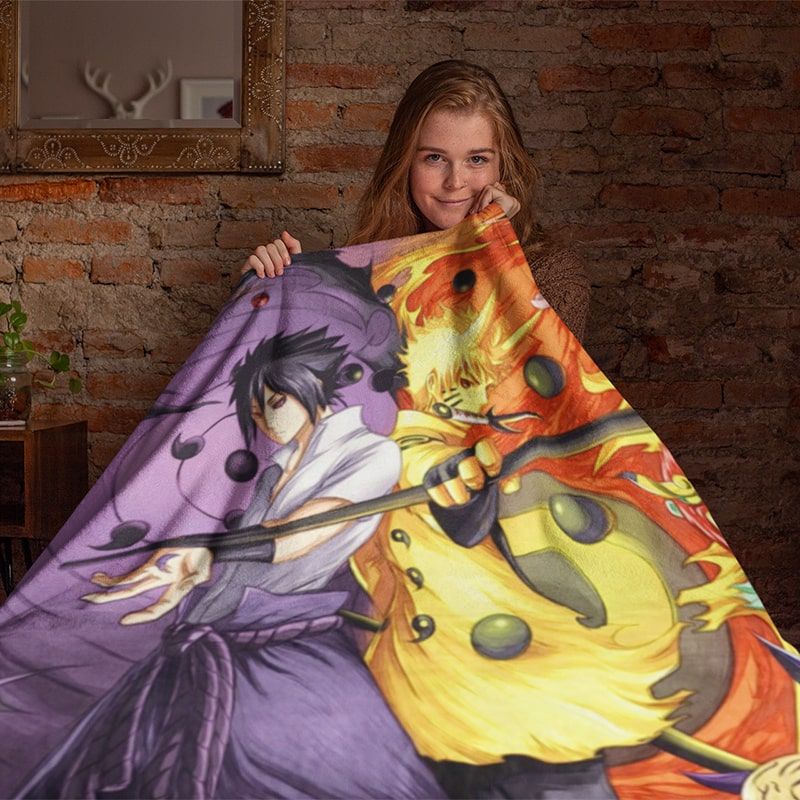 Naruto Sasuke Sage Of Six Path Fusion Blanket-Blanket-Blanket,Naruto,Naruto Blanket,Naruto Shippuden,Sasuke Uchiha,Sharpa Fleece,Throw Blanket