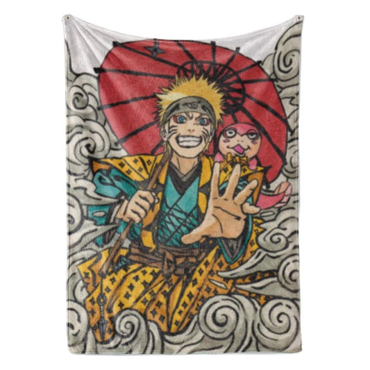 Naruto Uzumaki Funny Clown Look Throw Blanket-Blanket-Blanket,Naruto,Naruto Blanket,Naruto Shippuden