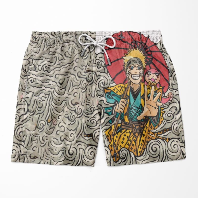 Naruto Uzumaki Abstract Fun Brushed Chief Toad Naruto Shorts