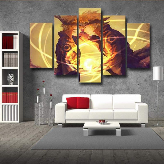 Naruto And Minato Rasengan Canvas-Naruto-Canvas,Namikaze Minato,Naruto,Rasengan,Yellow