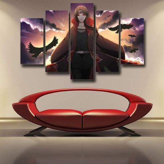 Naruto Itachi Uchiha 3D Printed Naruto Canvas-Naruto-Canvas,Itachi Uchiha,Naruto,Pink,Yellow