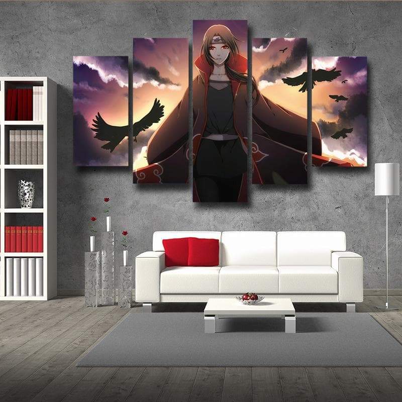 Naruto Itachi Uchiha 3D Printed Naruto Canvas-Naruto-Canvas,Itachi Uchiha,Naruto,Pink,Yellow