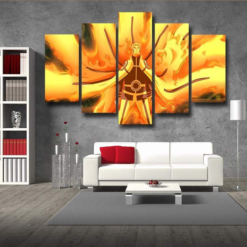 Naruto Nine Tail Mode 3D Printed Naruto Canvas-Naruto-Canvas,Kurama,Naruto,Yellow
