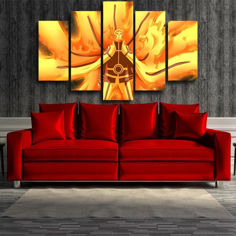 Naruto Nine Tail Mode 3D Printed Naruto Canvas-Naruto-Canvas,Kurama,Naruto,Yellow