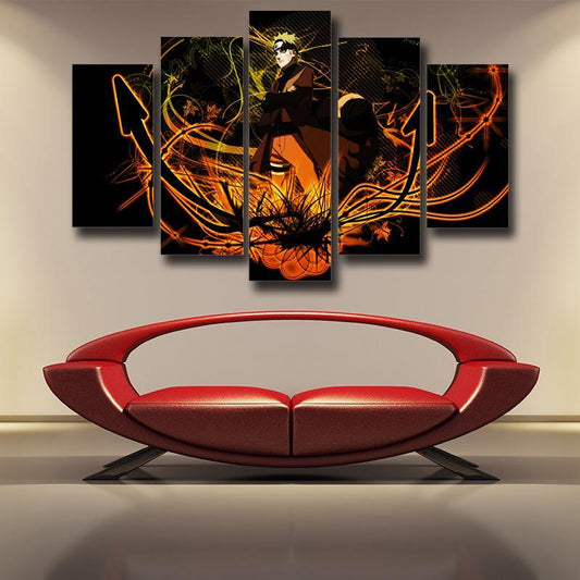 Naruto Sage Mode 3D Printed Naruto Canvas-Naruto-Black,Canvas,Naruto,Orange