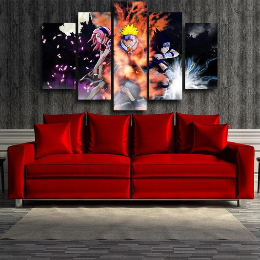 Naruto, Sasuke And Sakura Naruto Canvas-Naruto-Canvas,MultiColor,Naruto,Naruto and Sasuke,Sakura