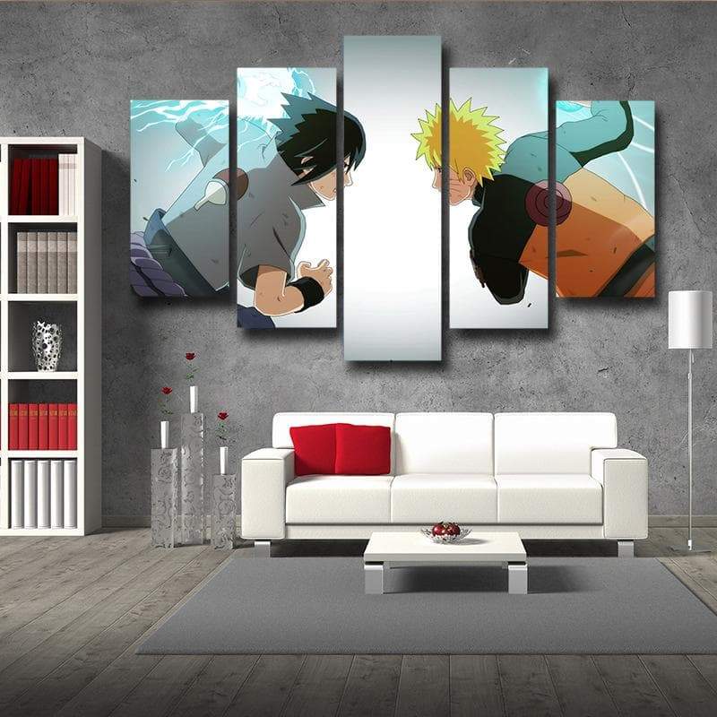 Naruto vs Sasuke Naruto Canvas-Naruto-Blue,Canvas,Naruto,Naruto and Sasuke