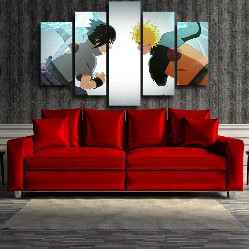Naruto vs Sasuke Naruto Canvas-Naruto-Blue,Canvas,Naruto,Naruto and Sasuke
