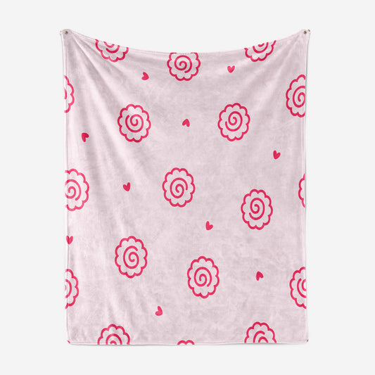 Narutomaki Fishcake Hearts Fusion Blanket