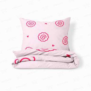 Narutomaki Fishcake Hearts Comforter Set Bedding