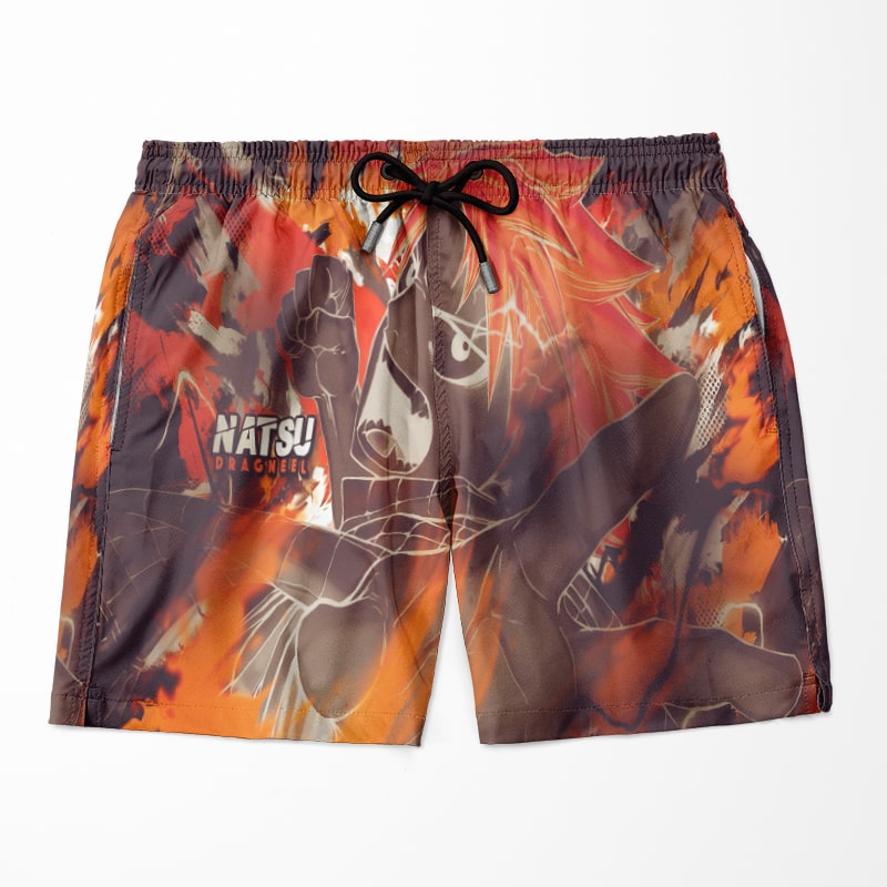 Fairy Tail Natsu Dragneel Color Embossed Shorts