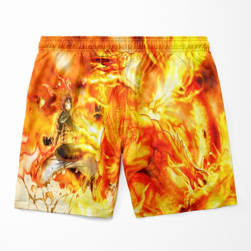 Natsu Dragon Fire Embossed Fairy Tail Shorts