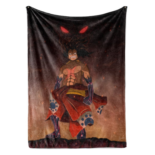 Natsu Monkey D.Luffy Crossover Soft Brushed Dragon Blanket