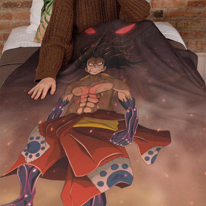 Natsu Monkey D.Luffy Crossover Soft Brushed Dragon Blanket