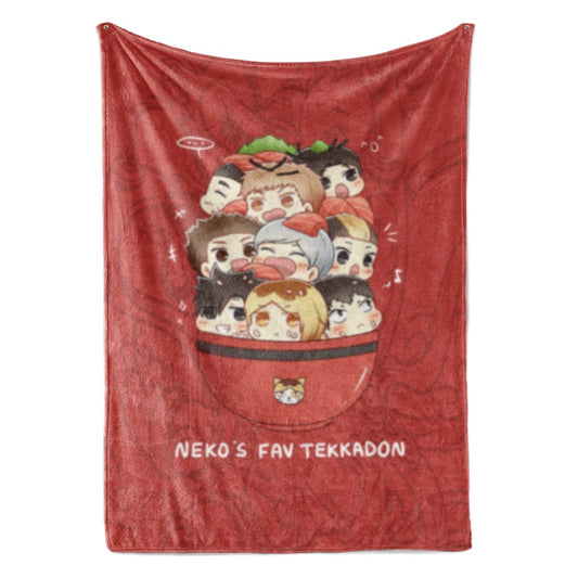 Nekoma Tekkadon Ramen Haikyuu Throw Blanket