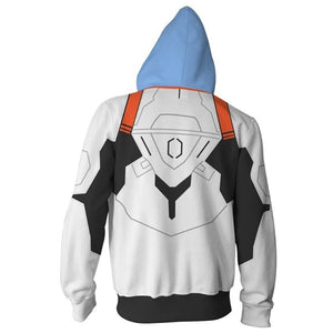 Rei Unit-01 Classic Ayanami Pattern Zipper Hoodie