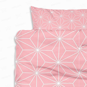 Nezuko Chan Pattern Fusion Demon Slayers Comforter Set