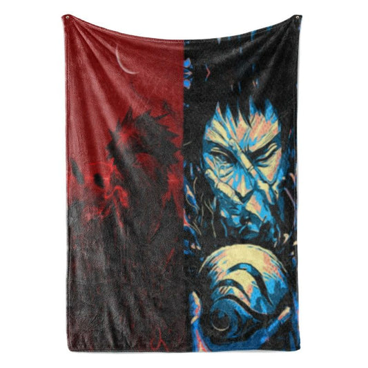 Obito Uchiha Overlap Fusion Naruto Throw Blanket-Blanket-Blanket,Madara Uchiha,Naruto,Naruto Blanket,Naruto Shippuden,Obito Uchiha