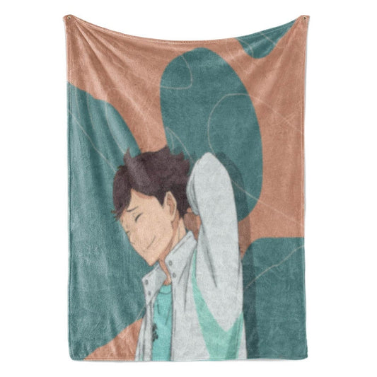 Oikawa Aoba Jhosai Color Fusion Haikyuu Throw Blanket