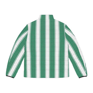 Ojai Green Stripes Puffer Jacket