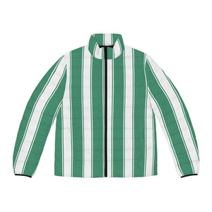 Ojai Green Stripes Puffer Jacket